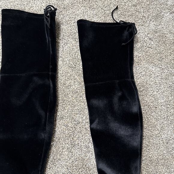 Stuart Weitzman Highland Nero Stretch Velvet Over-the-Knee Boot sz 8 New Imperf - Picture 5 of 16